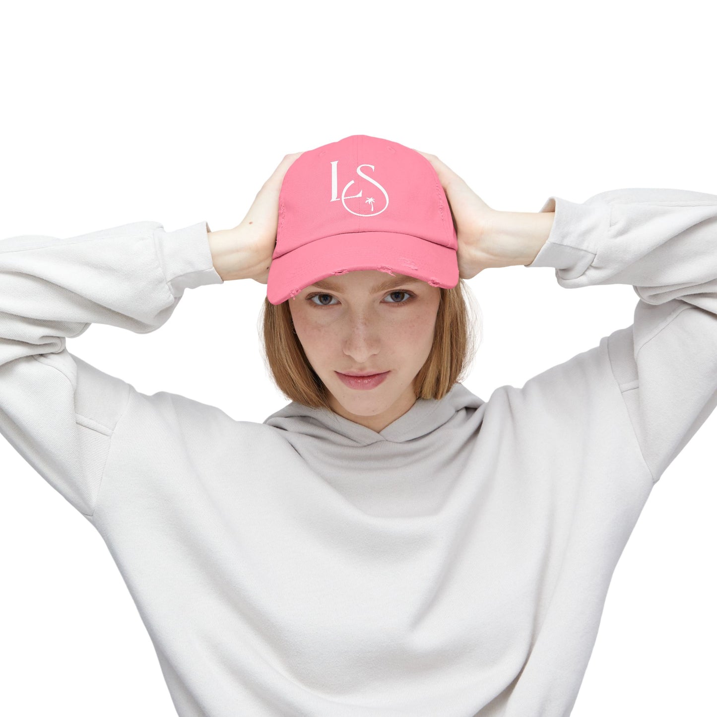 Monogram Distressed Cap