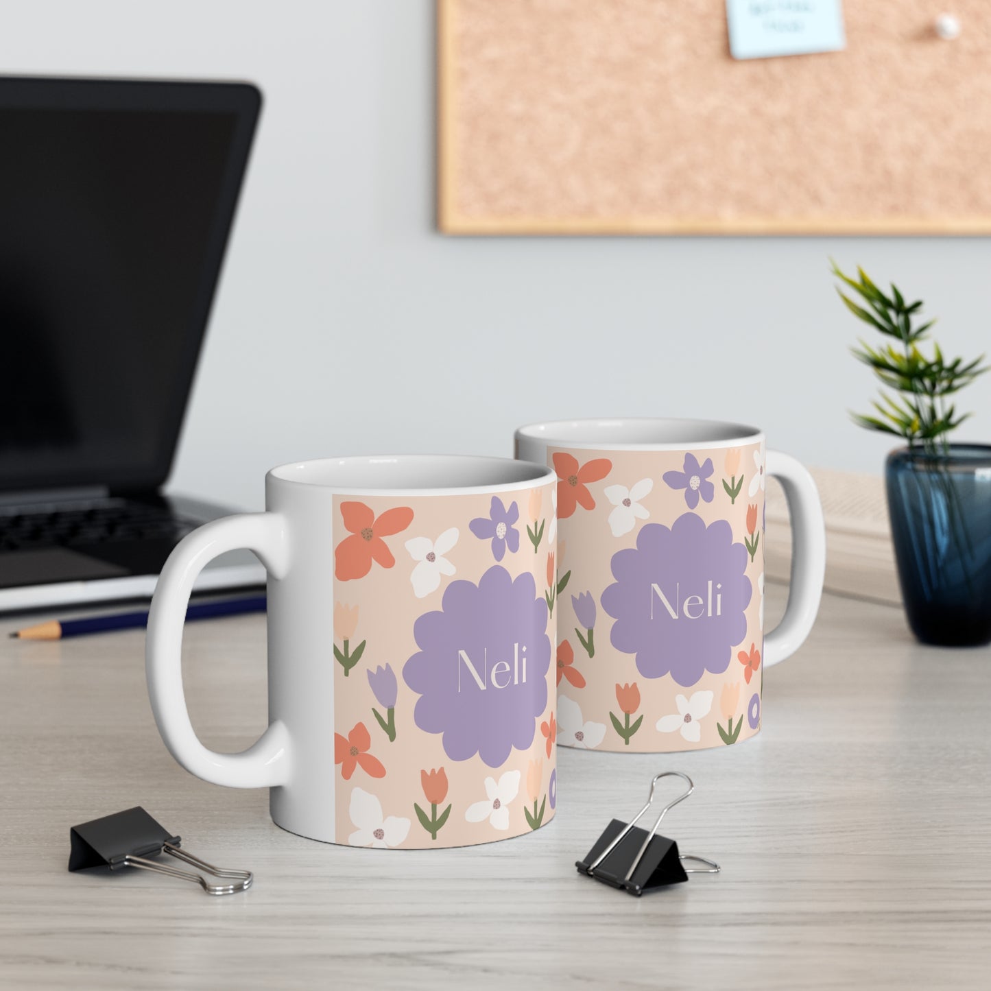 Floral Mug 11oz - Elegant and Charming Coffee Cup for Nature Lovers