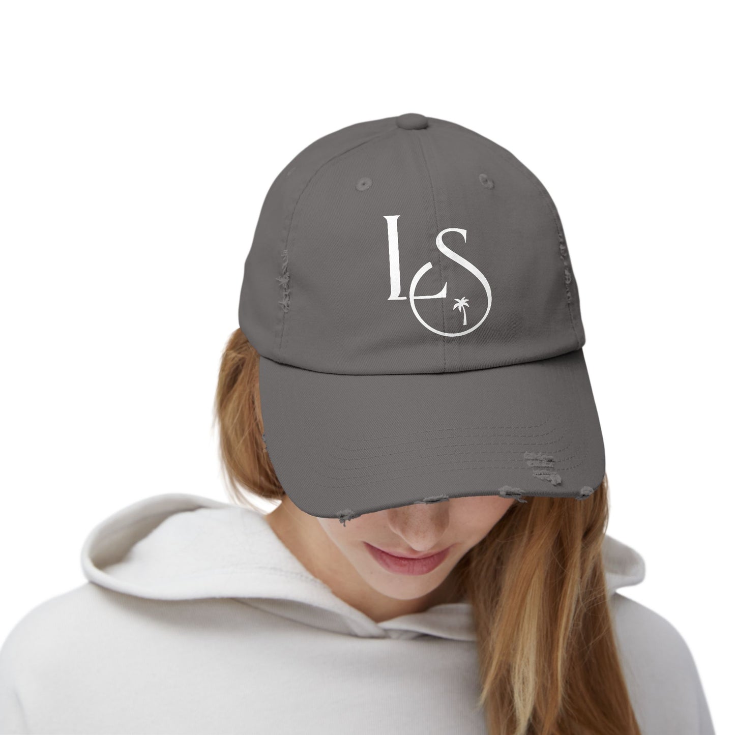 Monogram Distressed Cap