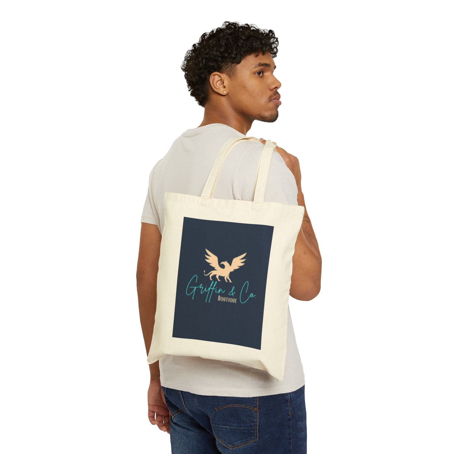 Personalized Cotton Canvas Tote Bag with Company Logo Name Customization
