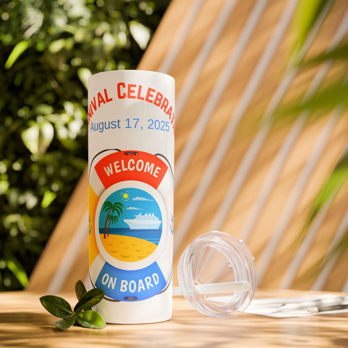 Personalized Tumbler with Straw - 20oz Cruise Theme