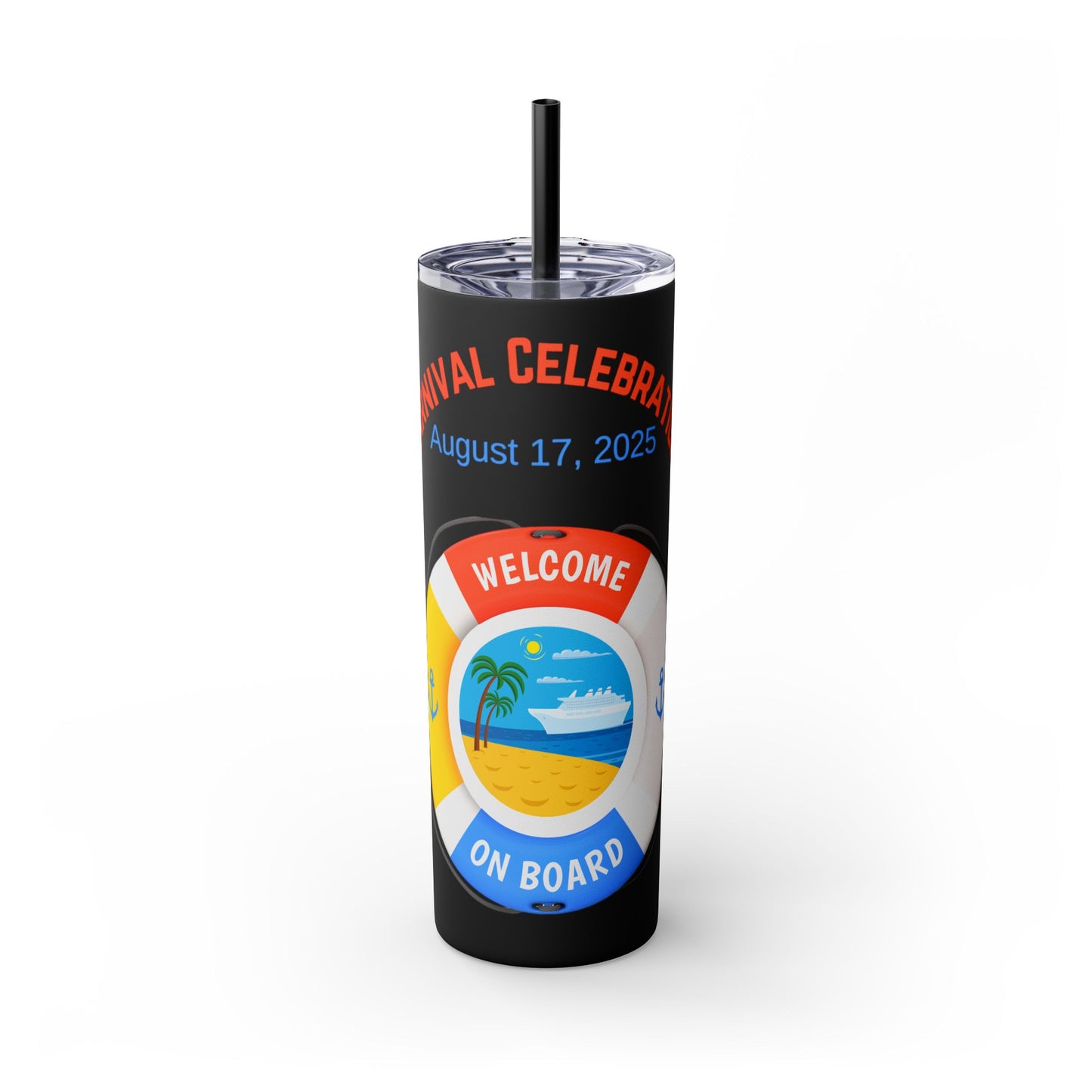 Personalized Tumbler with Straw - 20oz Cruise Theme