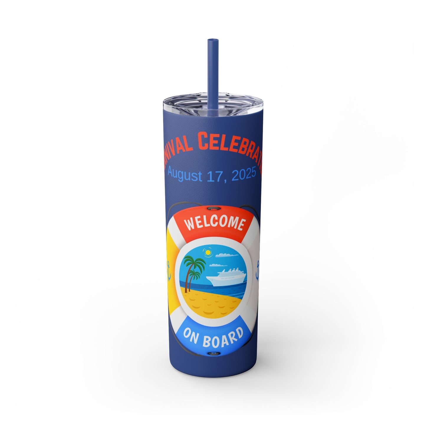 Personalized Tumbler with Straw - 20oz Cruise Theme