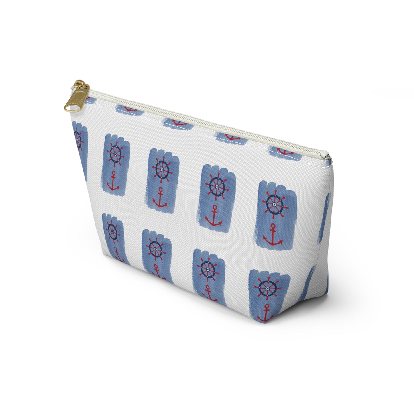 Nautical Anchor Accessory Pouch - Cute Travel Cosmetic Bag