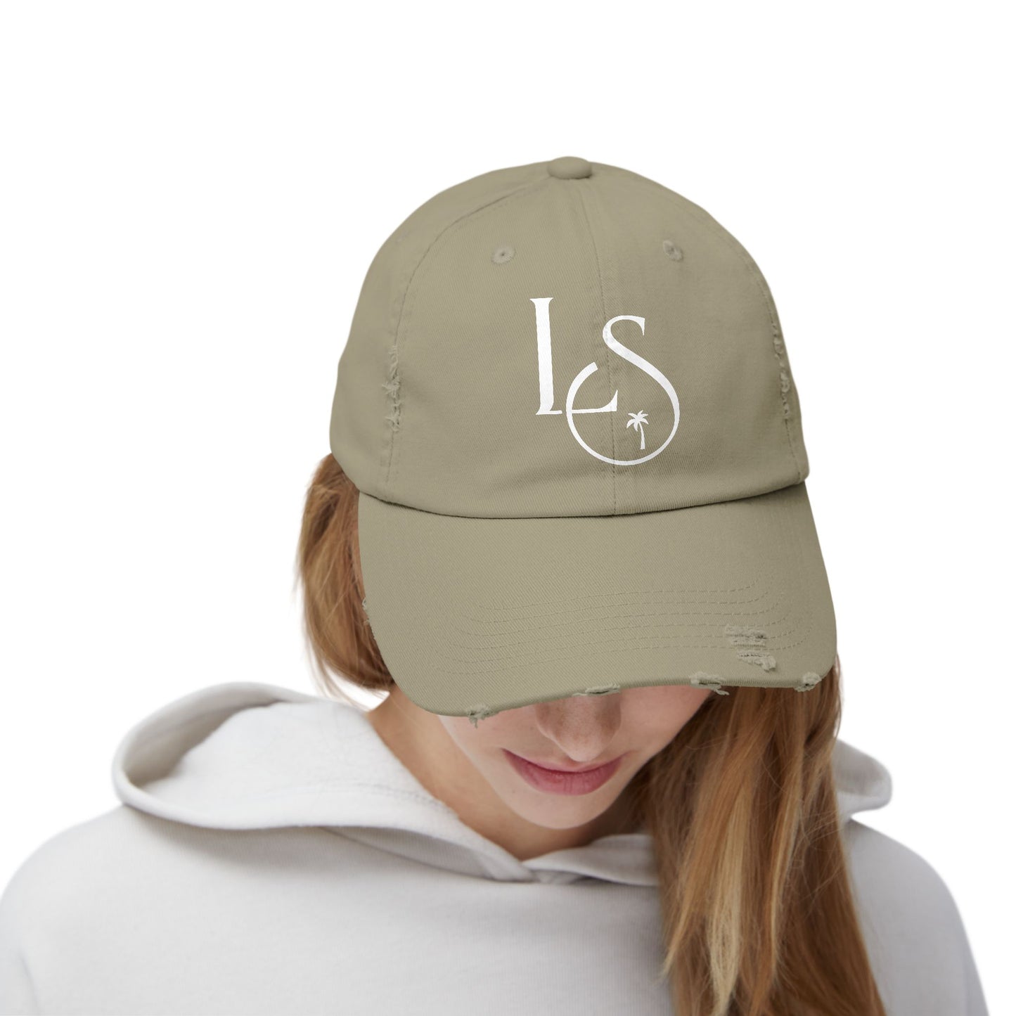 Monogram Distressed Cap