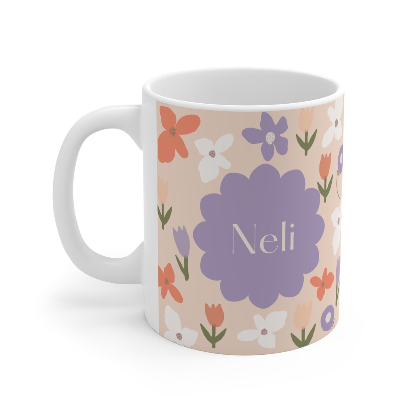 Floral Mug 11oz - Elegant and Charming Coffee Cup for Nature Lovers