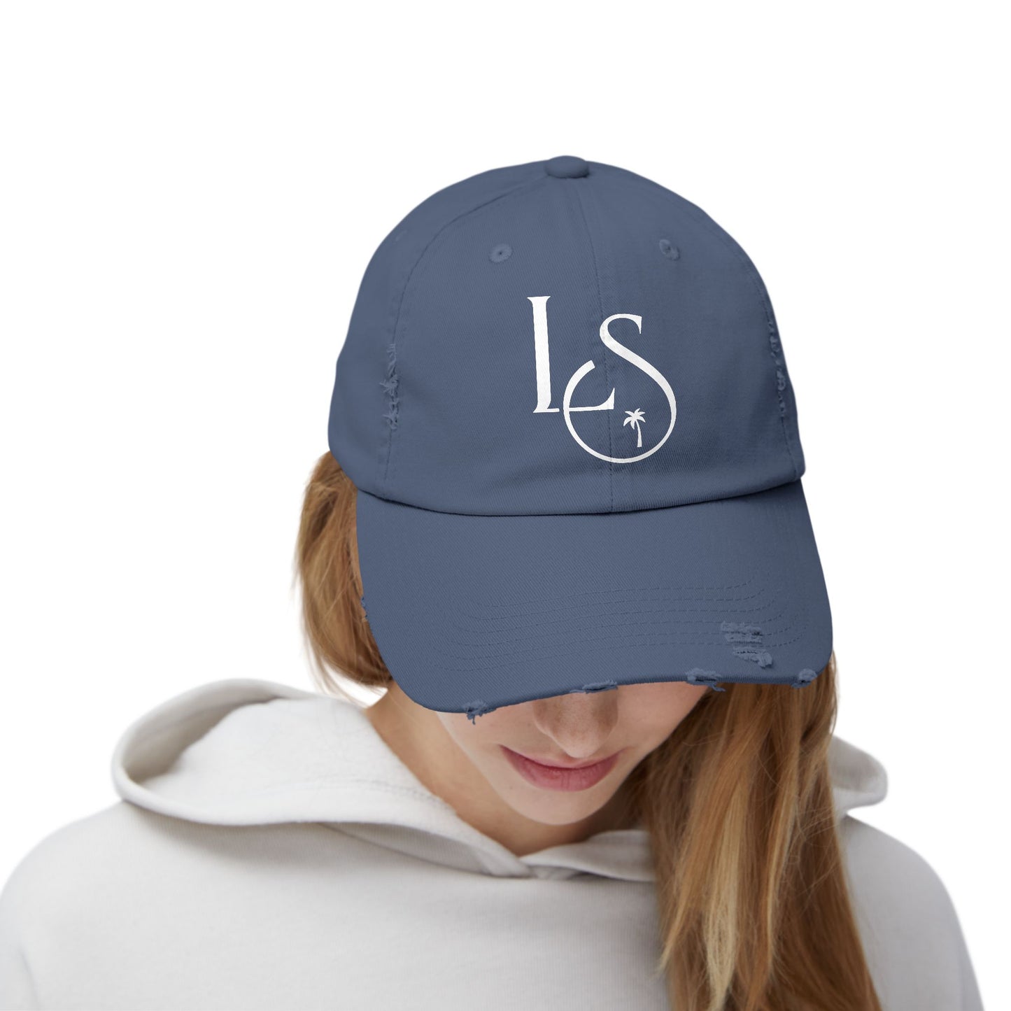 Monogram Distressed Cap