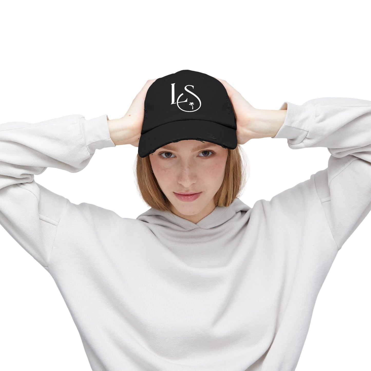Monogram Distressed Cap