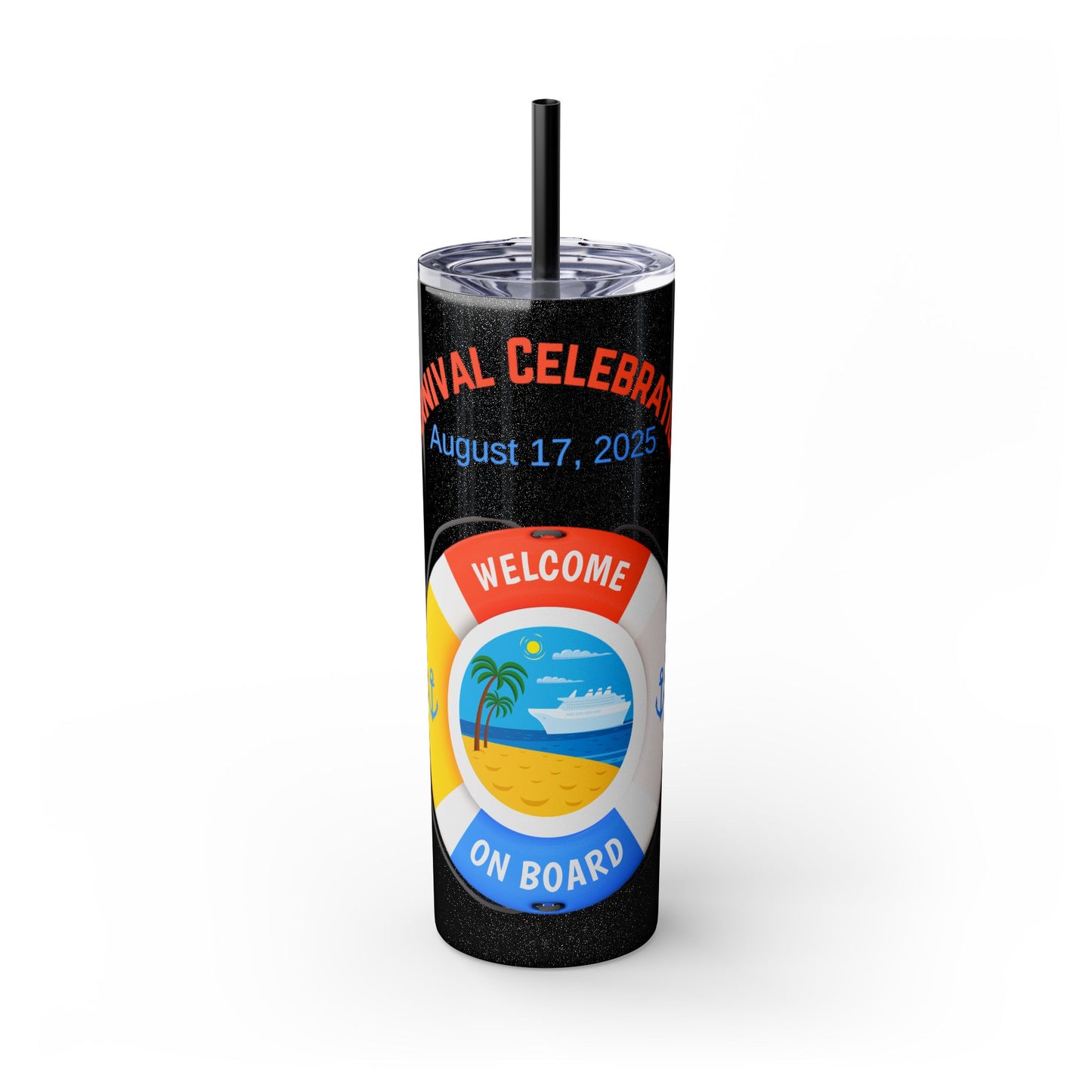 Personalized Tumbler with Straw - 20oz Cruise Theme