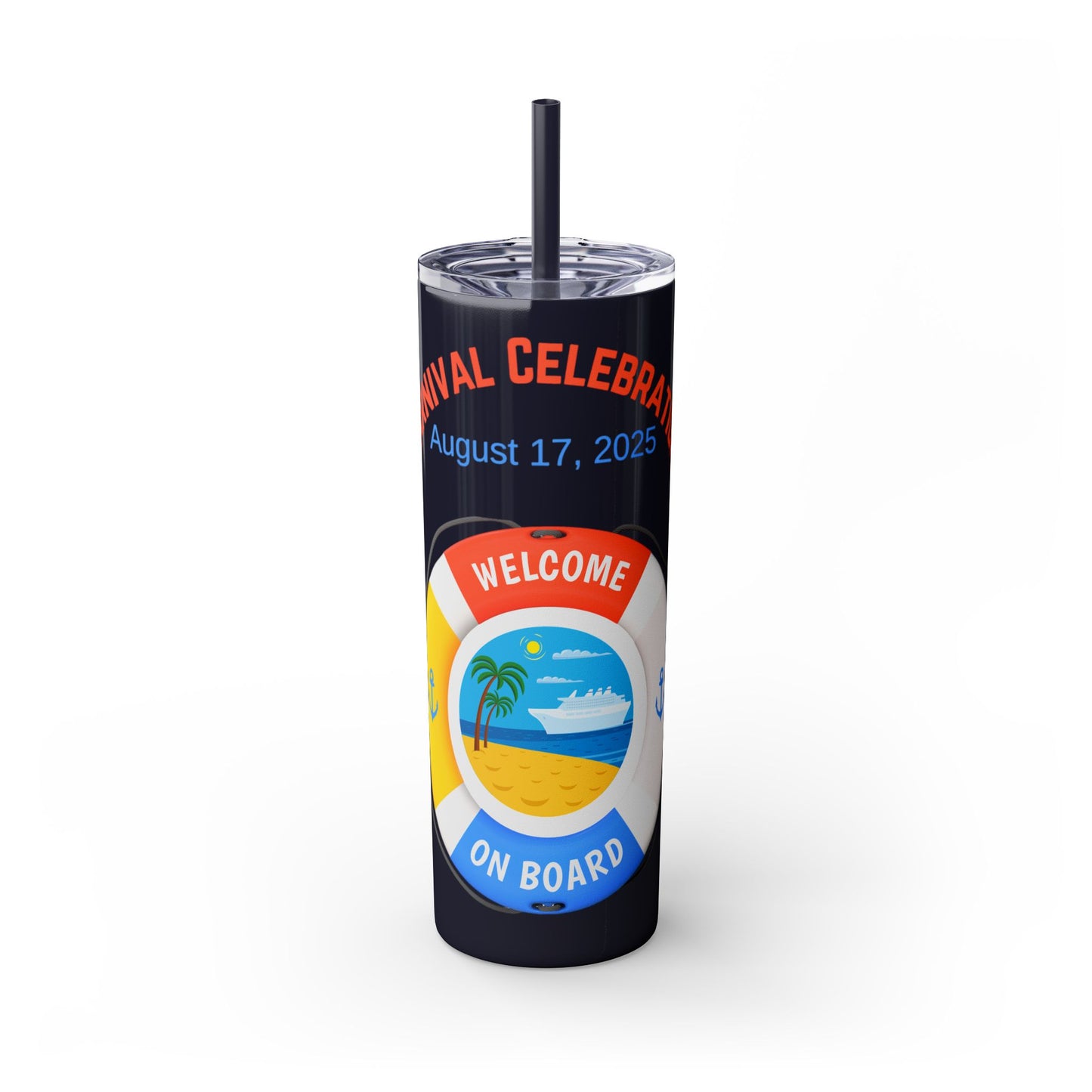 Personalized Tumbler with Straw - 20oz Cruise Theme