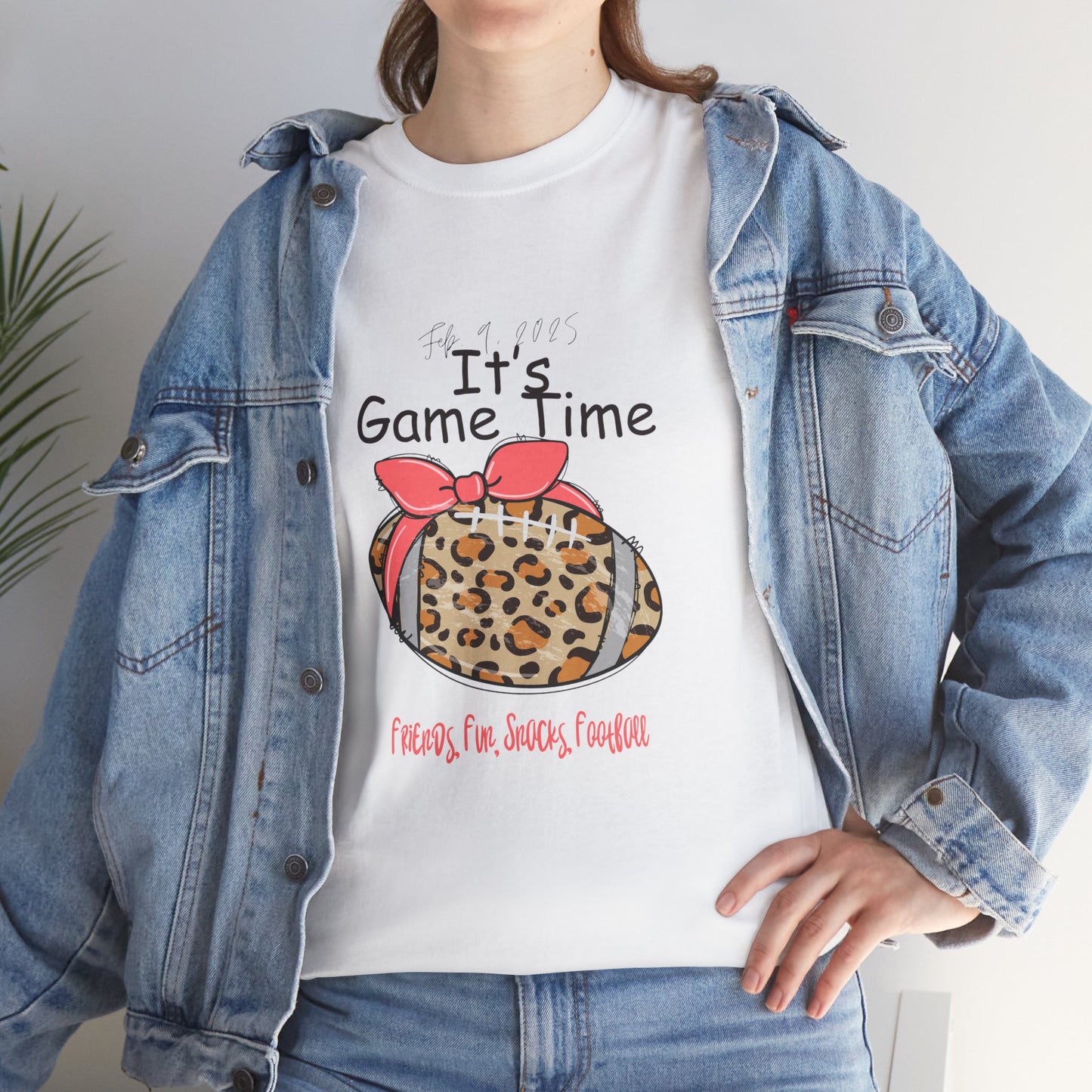 Leopard Print Football Tee