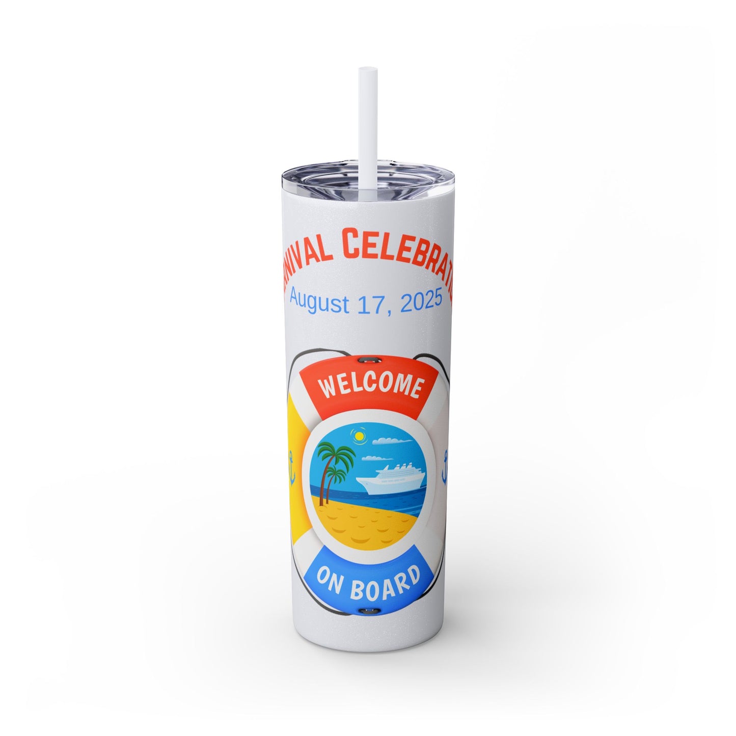 Personalized Tumbler with Straw - 20oz Cruise Theme