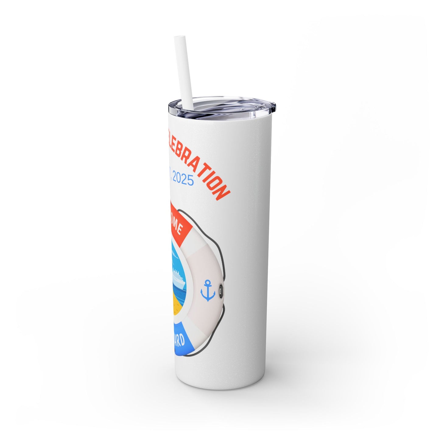 Personalized Tumbler with Straw - 20oz Cruise Theme