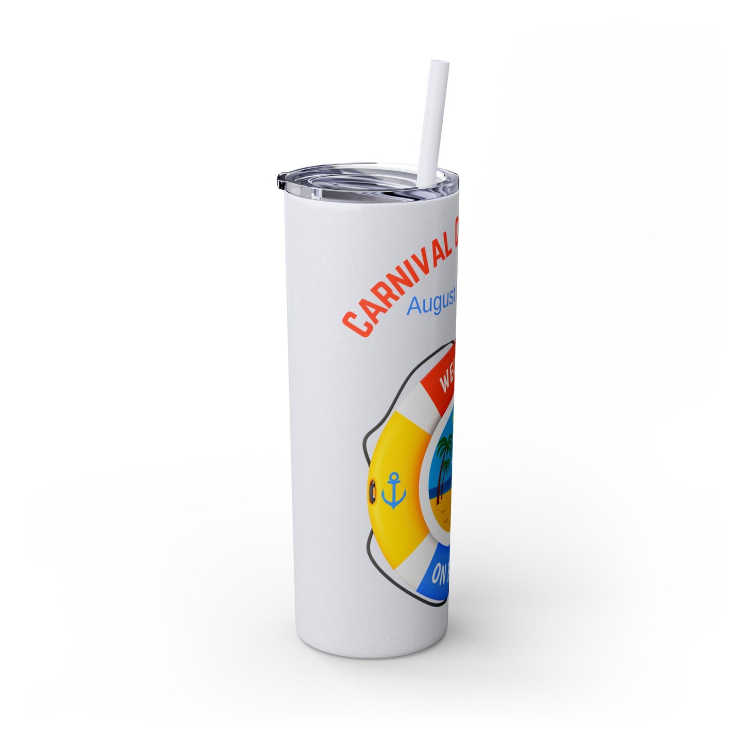 Personalized Tumbler with Straw - 20oz Cruise Theme