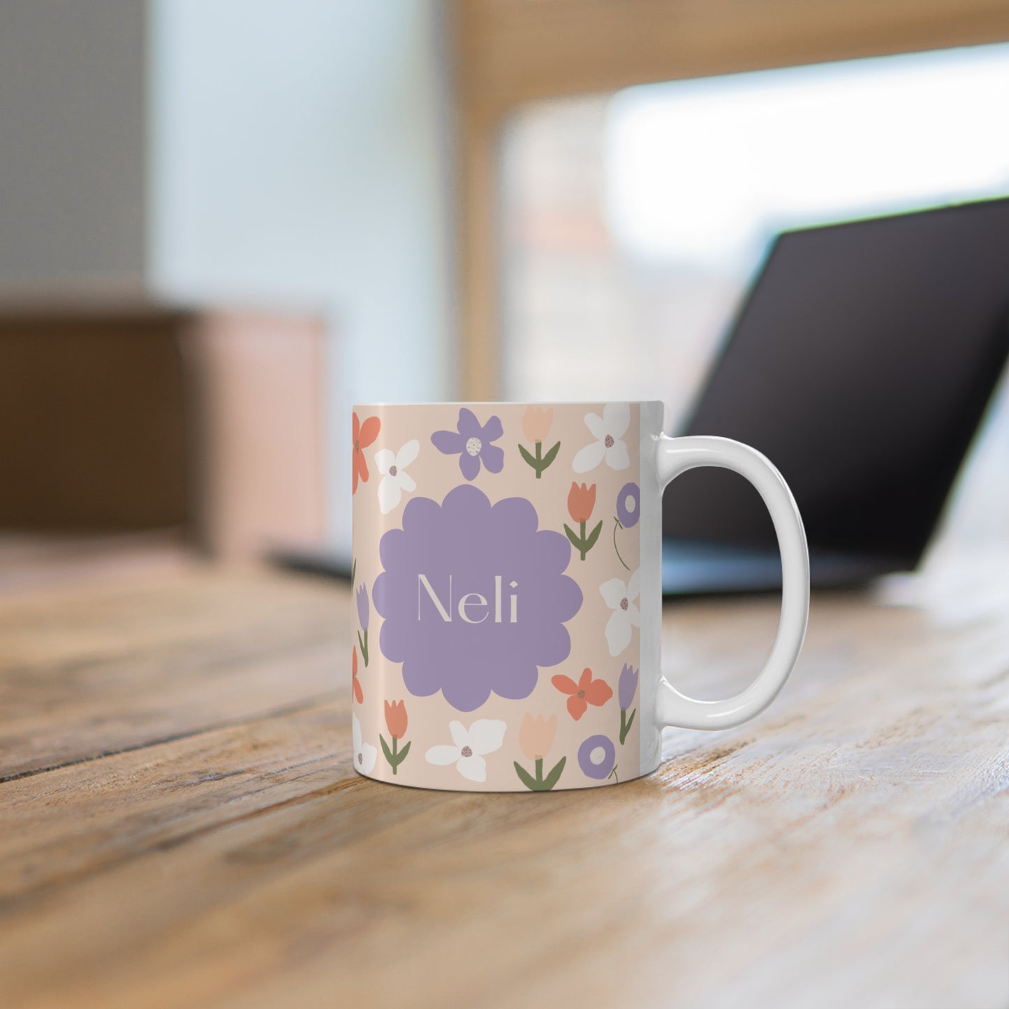 Floral Mug 11oz - Elegant and Charming Coffee Cup for Nature Lovers