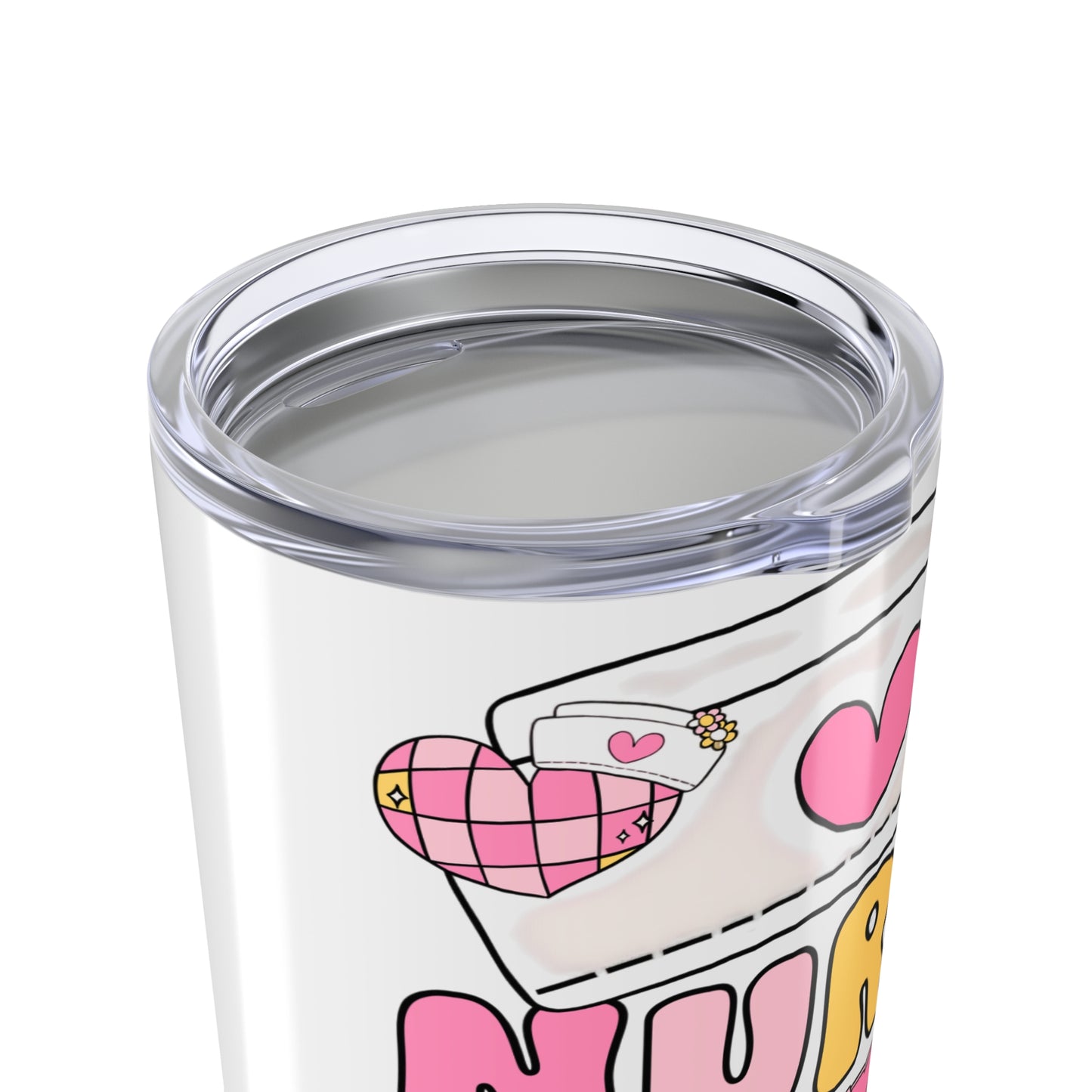 Nurse Love Tumbler 20oz - Cute Floral Design for Healthcare Heroes