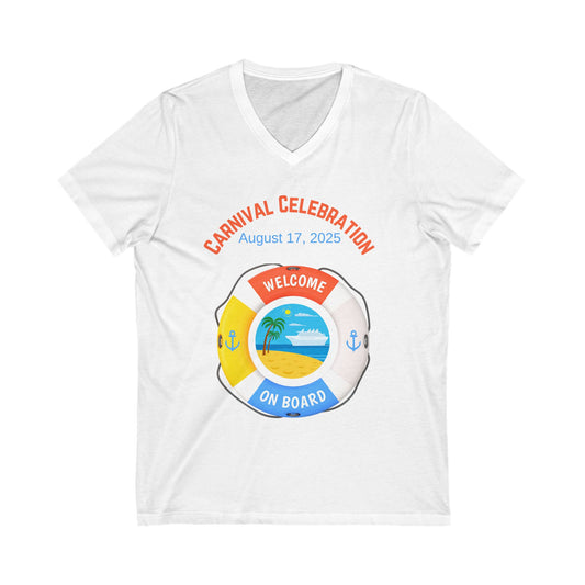 Personalized Cruise V-Neck Tee - Welcome On Board